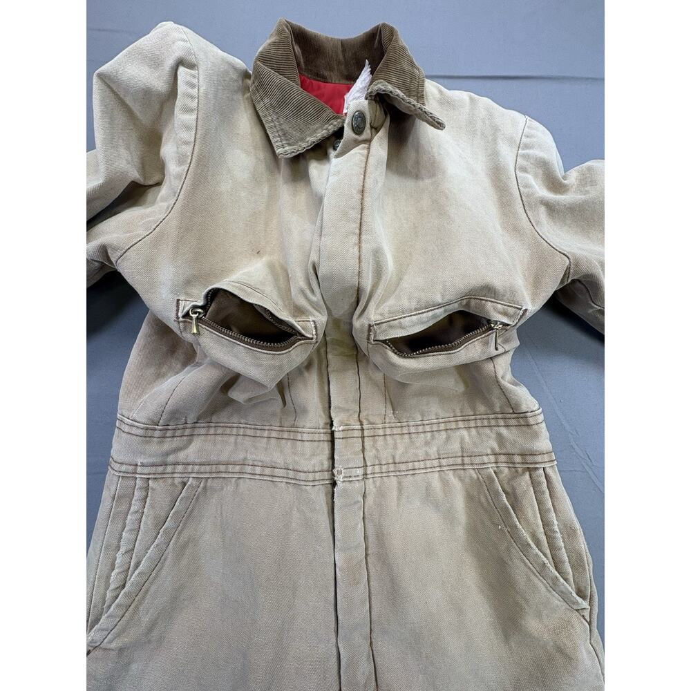 Vintage Key Imperial Insulated Canvas Coveralls Kids Size 16 Reg Workwear USA - Picture 12 of 16
